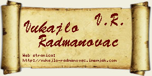 Vukajlo Radmanovac vizit kartica